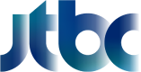 The logo for Joongang Tongyang Broadcasting Company, a South Korean cable television network and broadcasting company founded by 'JoongAng Ilbo'—one of Seoul's largest newspapers, is their initials 'jtbc' stylized in lowercase letters in gradients of blue evoking wide paintbrush strokes, with the letters slightly overlapping.